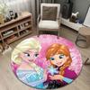 Lovely Ice Sisters Frozen Round Floor Mat, Bright Blue Elegant Touch, Wonderful Gift for Housewarming and New Home with Fresh with Smile