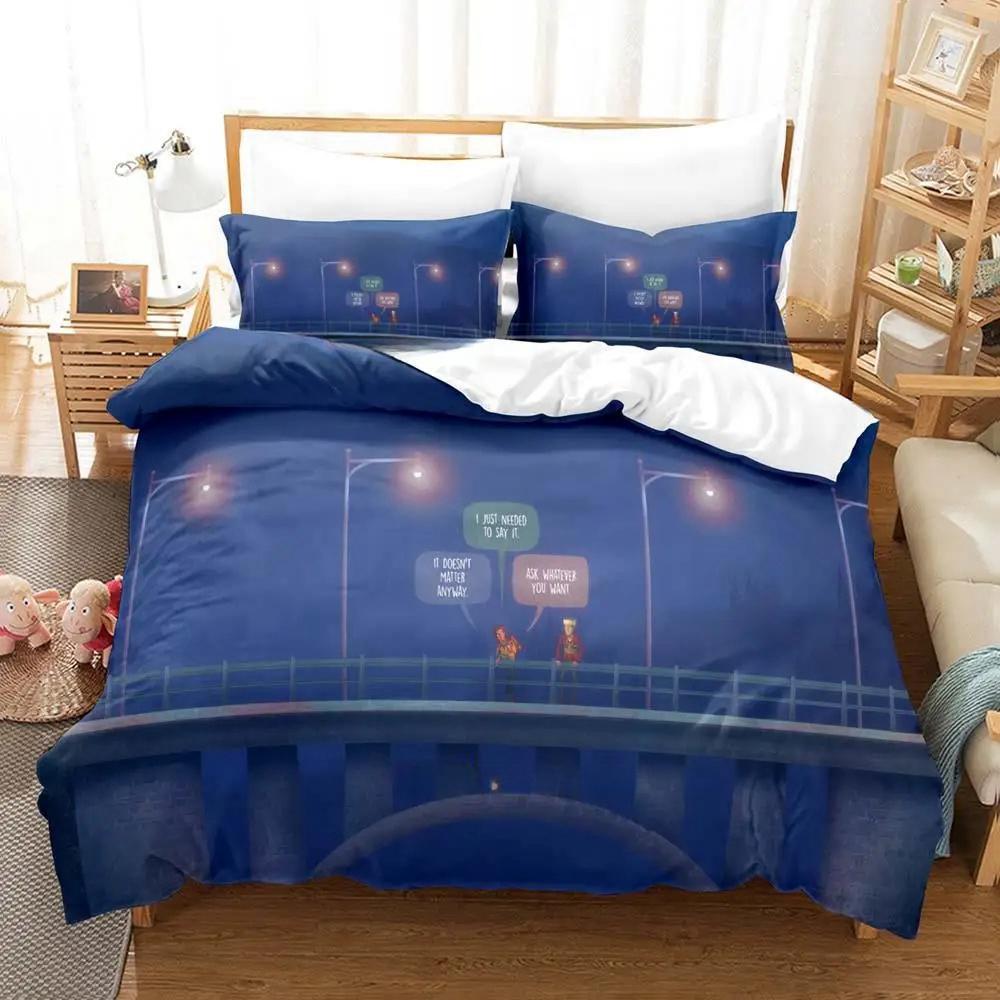 Game Oxenfree Bedding Set Single Full Queen King Size Bed Set Adult Kid Bedroom Duvetcover Sets Print Anime Bed Sheet Set