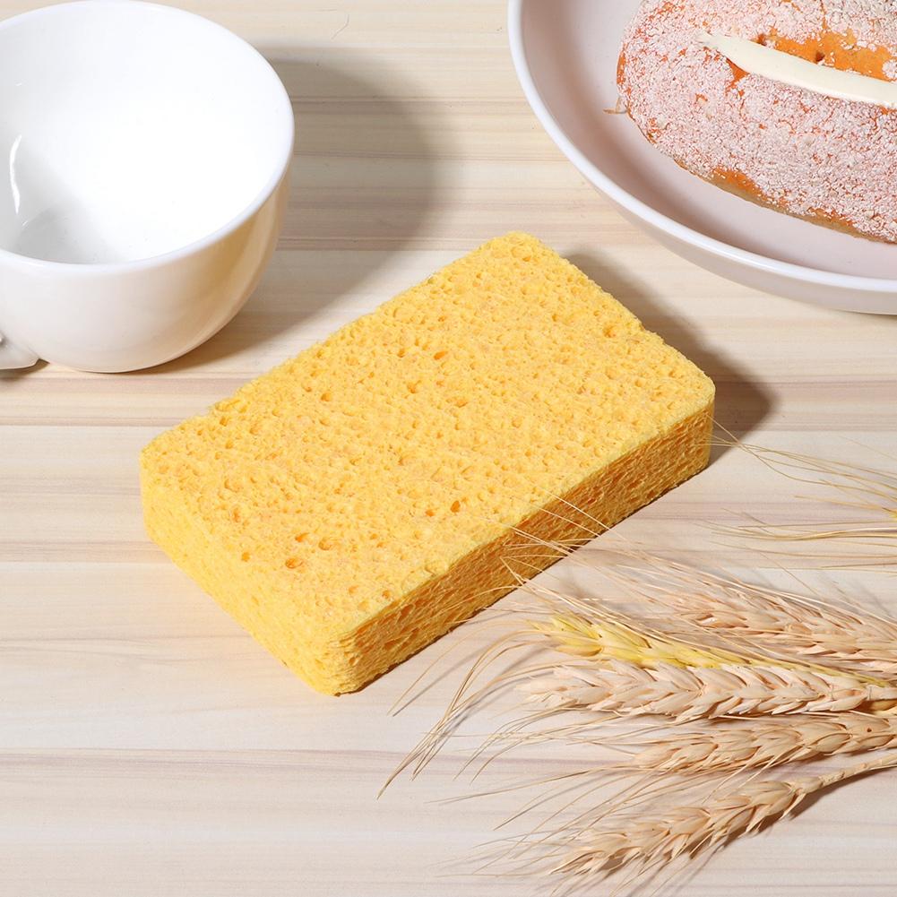 3Pcs Kitchen Dish Bowl Washing Sponge Cloth Tableware Cleaning Tools Accessory Yellow