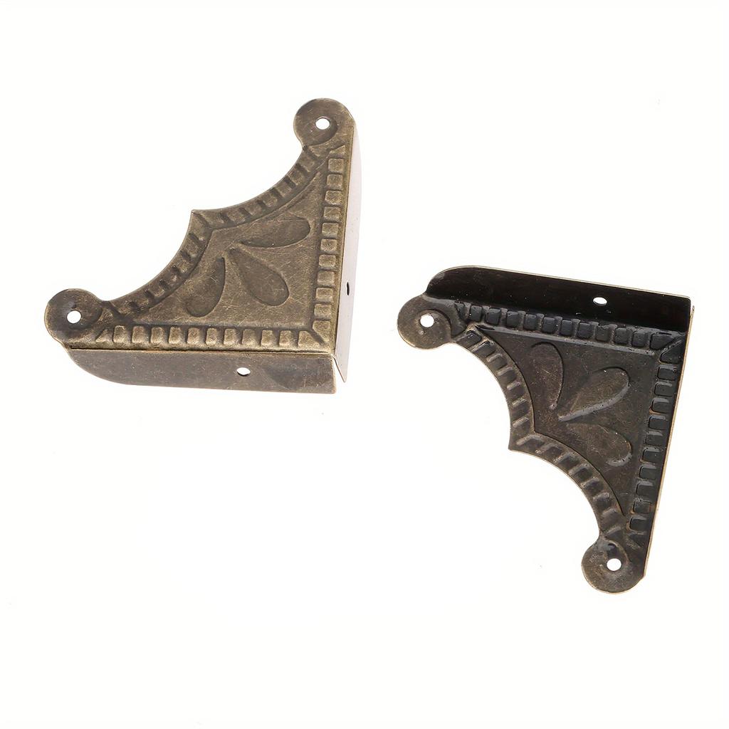 4pcs Antique Corner Box Gift Box Decorative Corner Iron Leather Corner Corner Right Angle Corner Box Corner Protection