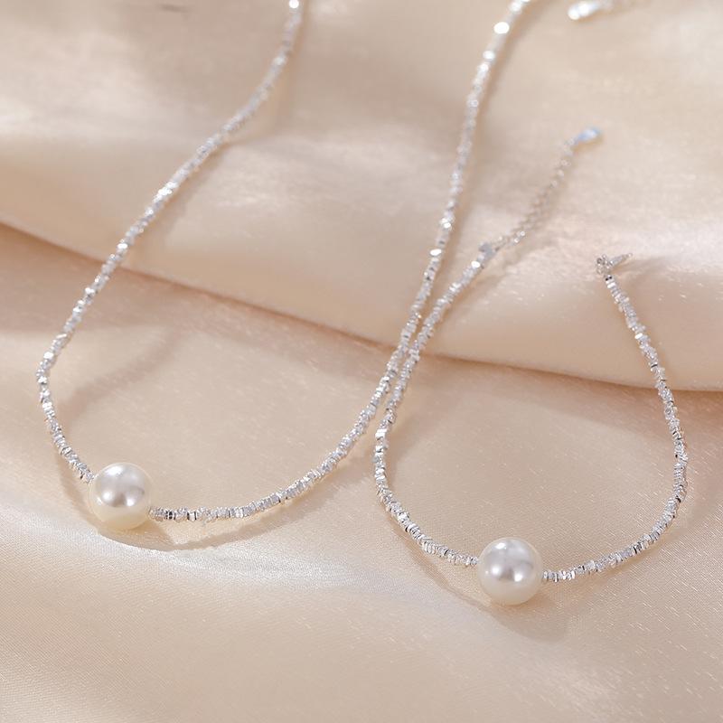 Pearl Bracelet Women's High End French Instagram Fashion Internet Celebrity Handstring Korean Version Best Friend Handpiece S925 Sterling Silver