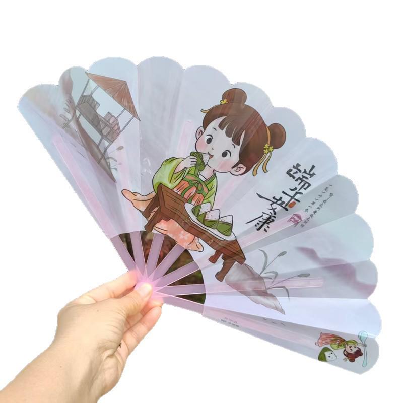 Children's Portable Ancient Style Folding Fan – Chinese Dragon Boat Festival Design