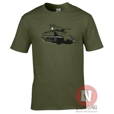 Carro armato M4 Sherman WW2 alleati Seconda guerra mondiale storia t-shirt USA Mondo di guerra Carri armati