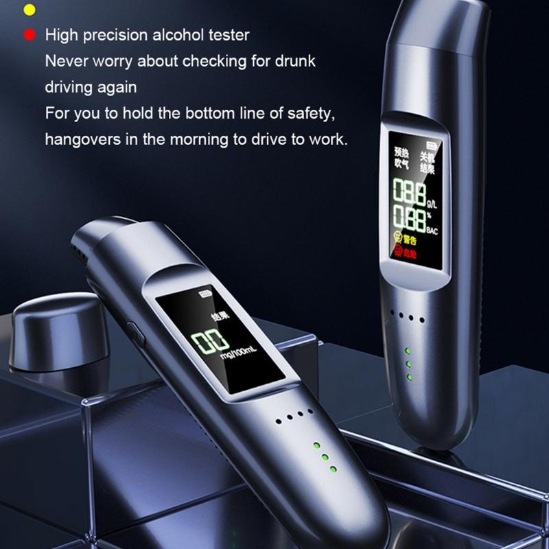 Compact Alcoholic Tester Featuring Fast Non Contact Detection USB Charging for Easy Alcoholic Testing Portable Breathalyzer