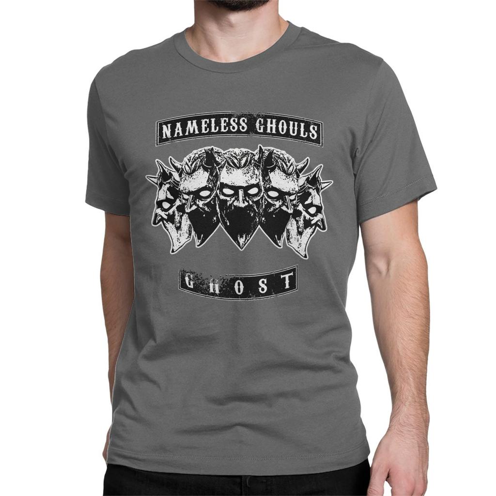 Nameless Ghouls Ghost for Men Women T Shirt Metal Rock Band Novelty Tees O Neck T-Shirt Pure Cotton Birthday Present Clothes