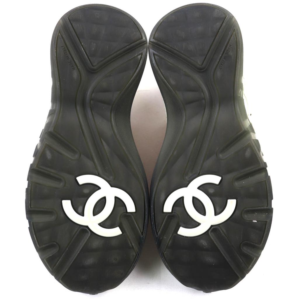 Tolle CHANEL Sneaker COCO Markenzeichen Matelassé Logo Sohle Wildleder rosa schwarz 36 G38290 Gebraucht