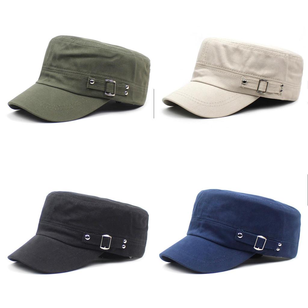 Casual Mens Cotton Flat Cap With Adjustable Fit For Sun Protection And Wind Resistance