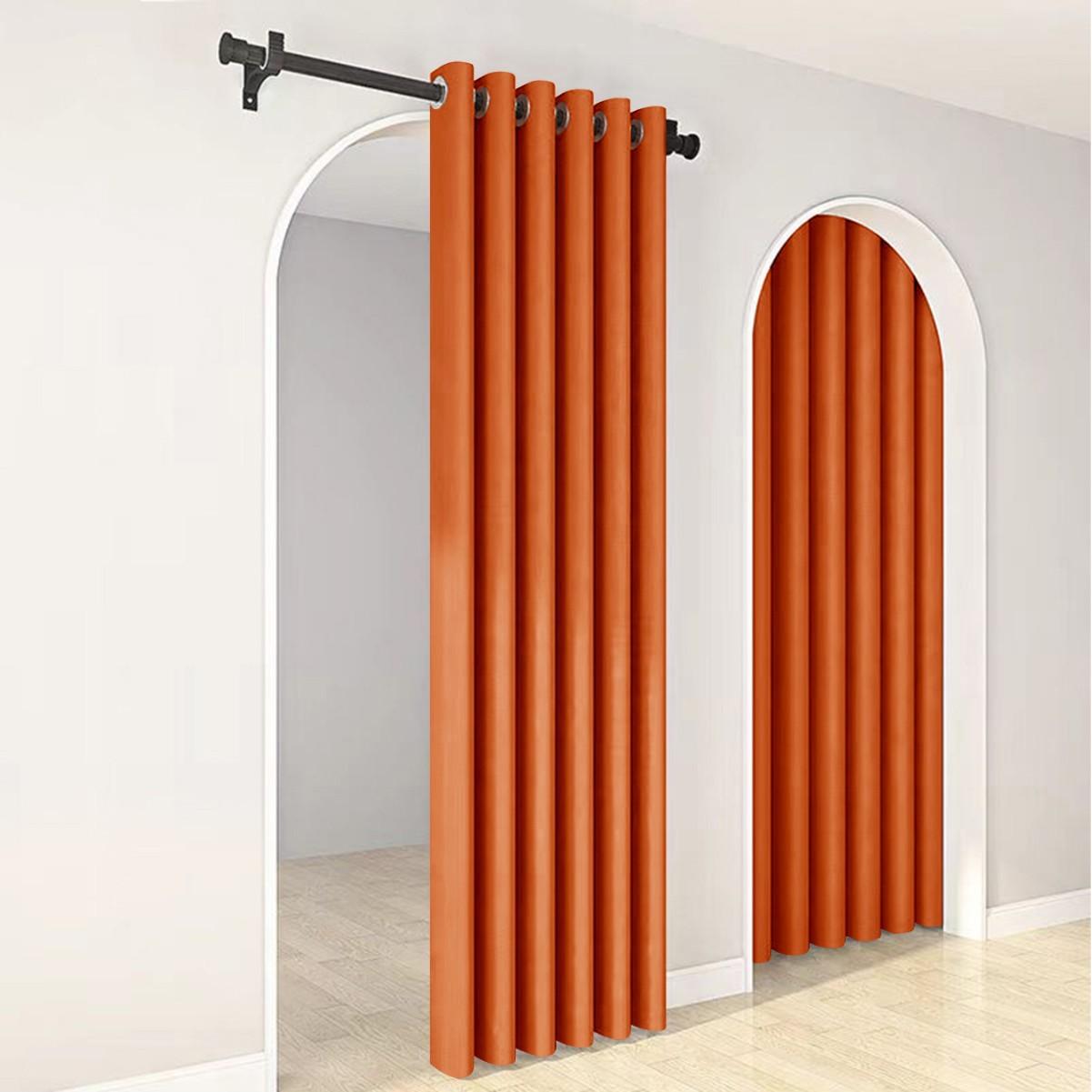 

Высокоточная штора Готовая шторная ткань Однотонная Теплоизоляция Окно + Затемнение 267 * 214cm [punch 1 piece] 1450g оранжевый