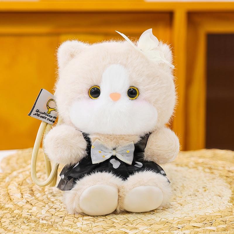 Cross-border Simulation Table Cat Plush Doll with Gauze Skirt and Scented Particles - Cute Gift Figurine. 13cm