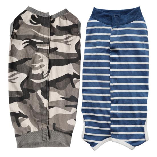 Pet Recovery Suit High-Elastic Camouflage Print Dog Jumpsuit Pajamas Surgical Gown Vest Wrap for Small Medium Large Dogs Cats