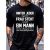 Men'S Funny German Text T-Shirt - Bold Geometric Print with Humorous Saying, White & Black Graphic Tee, Loose Fit Casual Streetwear, for all-Season