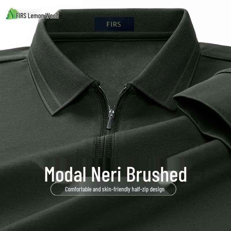 

Shanshan Men s Modal Blend Brushed Long Sleeve Polo T-Shirt 58/4XL
