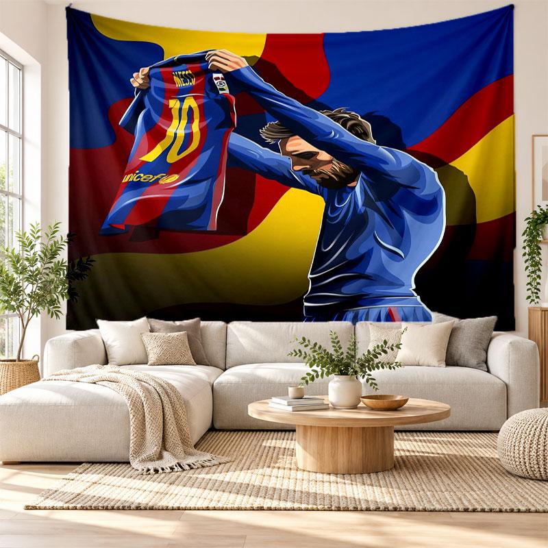 Lionel Messi Wall Tapestry, Soft Fabric Wall Hanging, Decorative Backdrop For Bedroom Home Wall Art