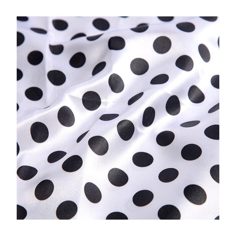 Stylish Polka Dot Satin Fabric for Clothing, Lining, Ribbons, Handbags, Costumes, and Headscarves