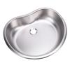 Stainless Steel Bar Sink 15x12.48x3.94in Large Capacity Heart Shaped Wash Basin with 40mm Sewer