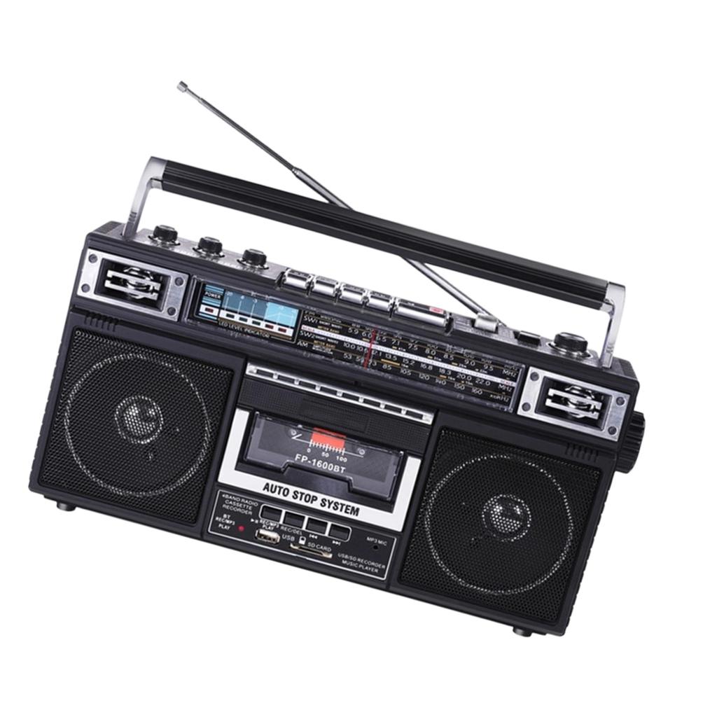 Retro Boombox Tape Tape Recorder AM/SW/FM Recorder Radio Wireless Bluetooth-compatible Speaker Support Player