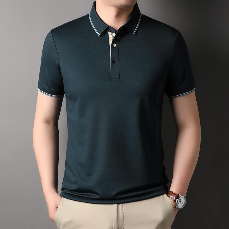 Pánské polo tričko s krátkým rukávem, business casual s límečkem, tričko pro mladé a muže středního věku, letní top