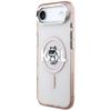 Karl Lagerfeld IML Choupette Sketch Logo MagSafe Case for iPhone Air Pink
