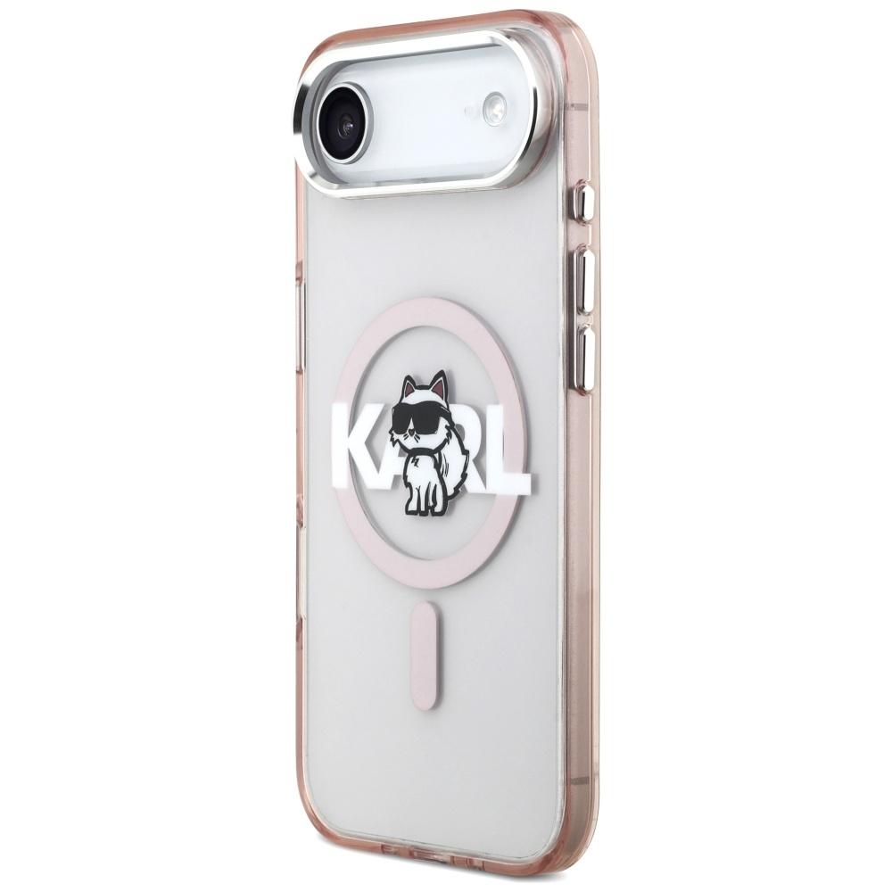 Karl Lagerfeld IML Choupette Sketch Logo MagSafe Case for iPhone Air Pink