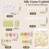 Honoson Set of 200 Pcs Silly Goose Confetti Birthday Party Decorations DIY Supplies Silly Goose Table Decoration Birthday Party(Pink)