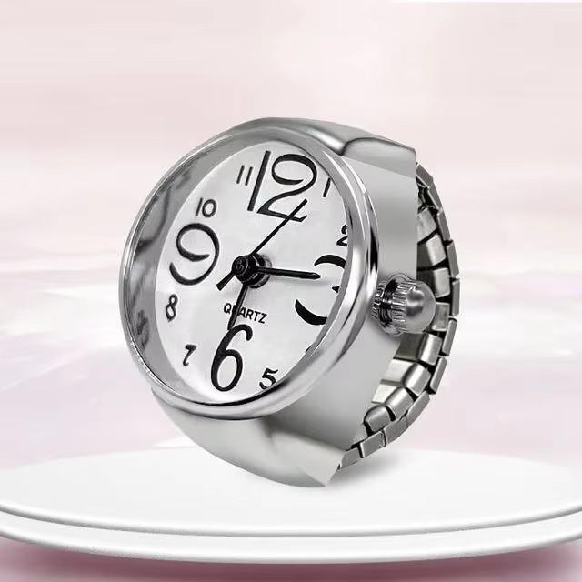 New Ring Watch Creative Circular Dial Alloy Shell Finger Couple Men And Women