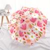 1pc Floral Pattern Automatic Umbrella   Auto Open/Close Folding Umbrella with  8 Rib Frame, 3 Fold Compact Umbrella for Men & Women, 133