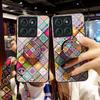 For Motorola Edge 60 Fusion 5G/Edge 60 5G Case Kickstand Ethnic Pattern Tempered Glass Phone Cover with Strap