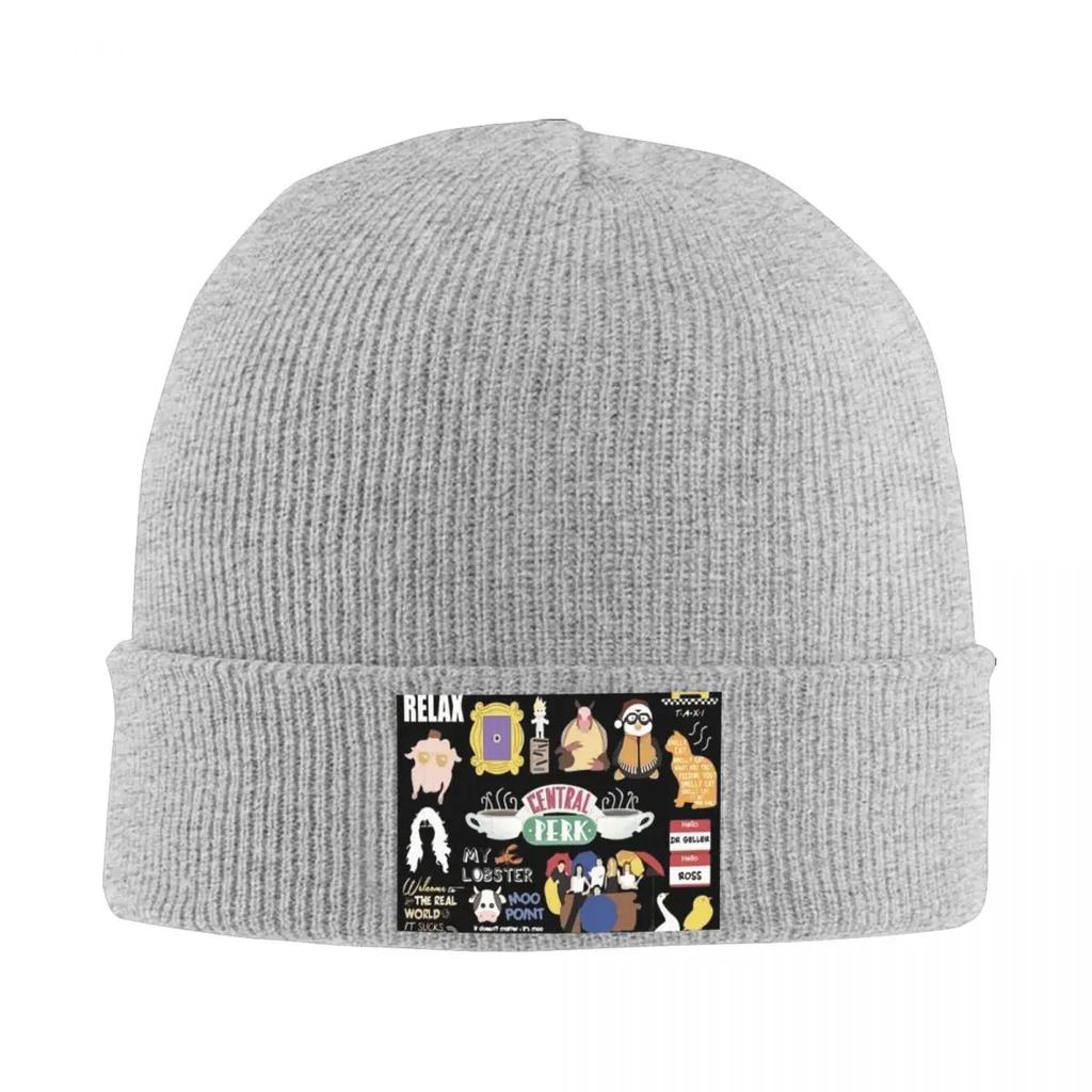 Unisex Funny Friends Collage Warm Knitted Cap Winter Knit Bonnet Hat Skullies Beanies Hip Hop Caps for Unisex