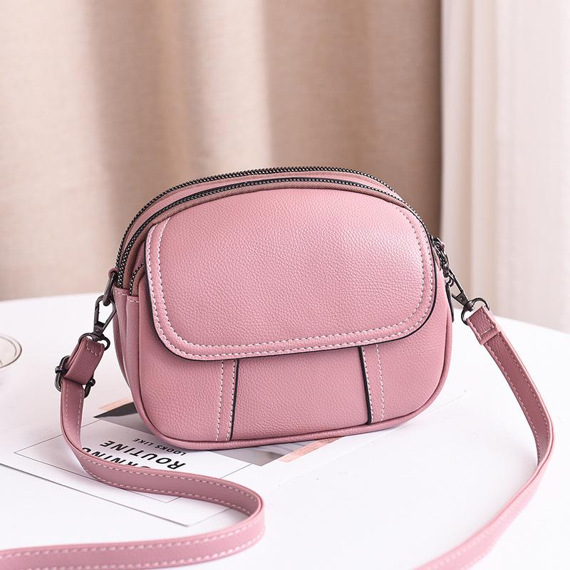 

Women s Autumn/Winter 2025 Korean Style Round Crossbody Bag розовый
