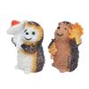 1 Pair Resin Hedgehog Ornament Micro Landscape Animal Decoration for Birthday Bedroom Study