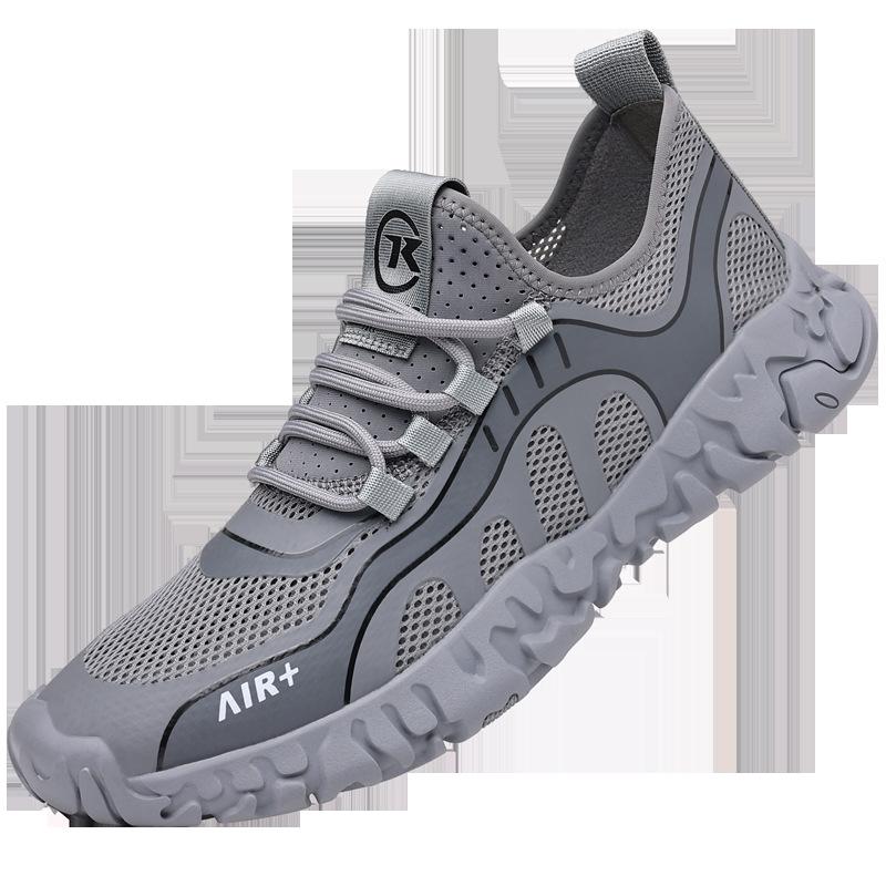 2025 Spring and Summer New Men's Fly-woven Breathable Casual Shoes Outdoor Non-slip Lightweight Mesh Sandals Travel Shoes 0528