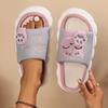 Lucky Cat, Linen Slippers, Women's Shoes, Home Slippers, Thick Soled Slippers
