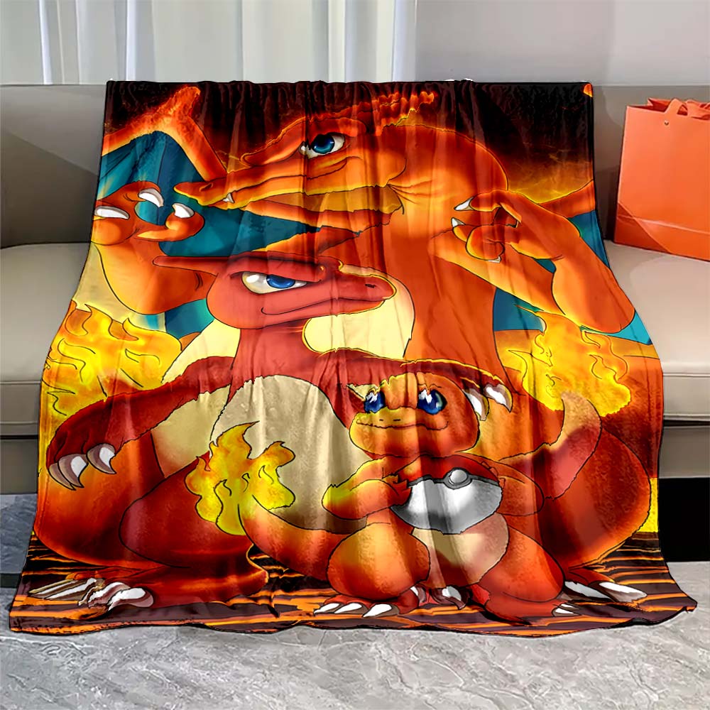 

17 Styles Pokemon Charizard Cartoon Blanket Flannel Figures Home Sofa Break Blankets Suitable for All Seasons Luxury Gifts 75x90cm