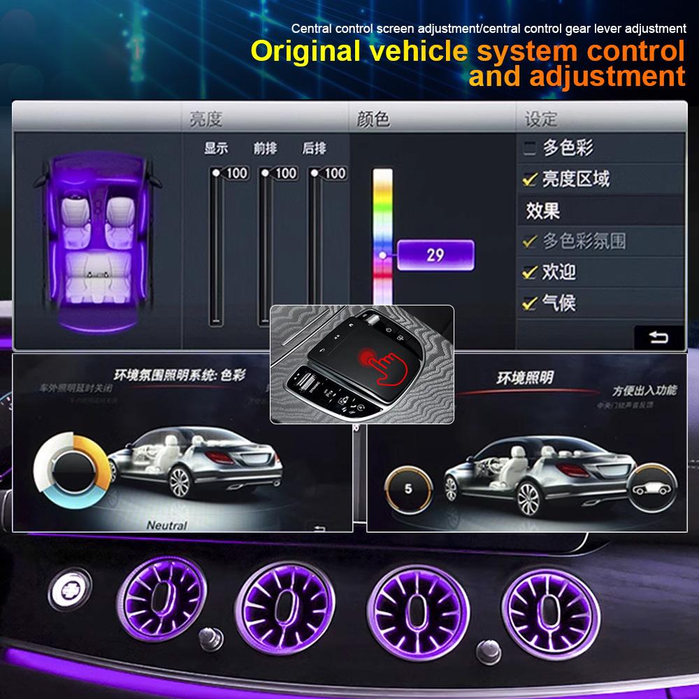 Air Conditioner Turbine Nozzle For Mercedes Benz W213 Ambient Light Air Vent 4D Rotating Tweeter Speaker Midrange Speaker Cover