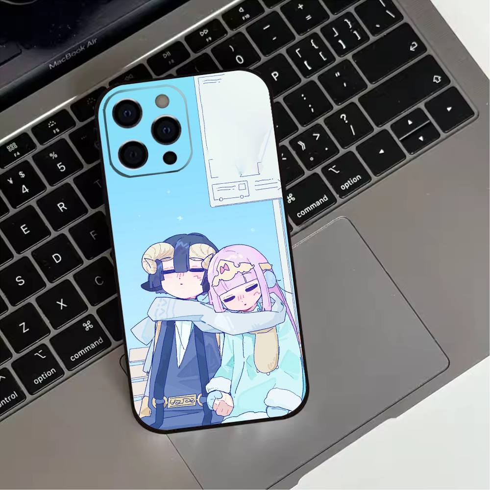 Sleepy Demon C-Castle  Phone Case For iPhone 17,16,15,14,13,12,11 Plus,Pro Max,XS,Soft Silicone Black Cover