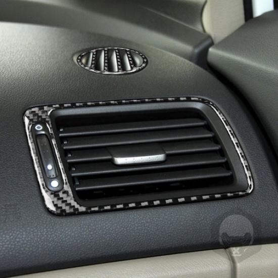 3Pcs For Honda Civic Carbon Fiber Passenger Side Air Vent Outlet Cover Trim