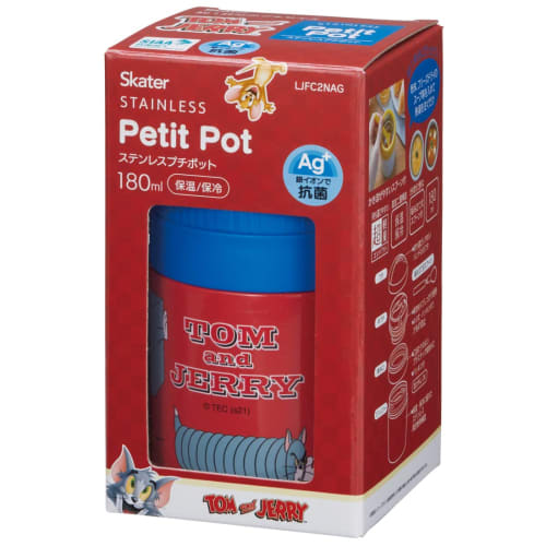 Skater Antibacterial Insulated Soup Jar, Small Size, Tom & Jerry Design, 180ml, LJFC2NAG-A