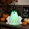Elektrische schwebende Geisterdekoration Halloween mit Stimme/Fernbedienung, Interaktiver gruseliger leuchtender Terrassen-Geist, Leuchtende Hängefigur