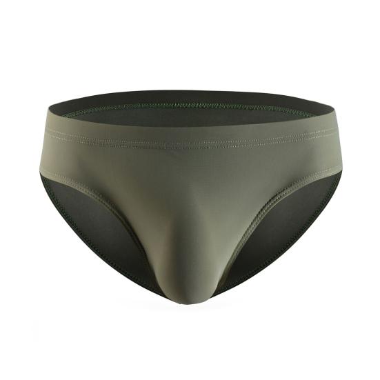 U Convex Solid Color Breathable Man Briefs Ice Silk Low-Waist Male Underwear for Inside Wear