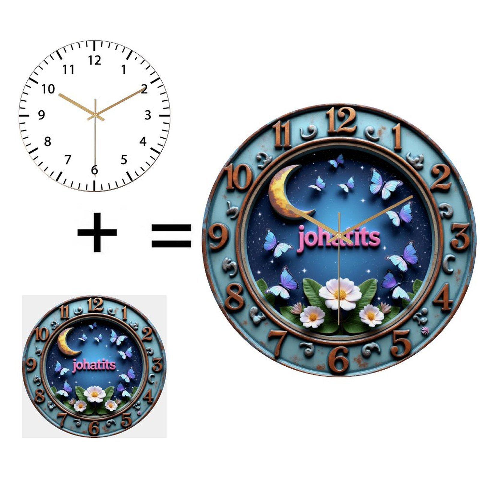 12 Inch Round Wall Clock An Intuitive and User-Friendly Product for Everyone (White,12 in(30.48cm))