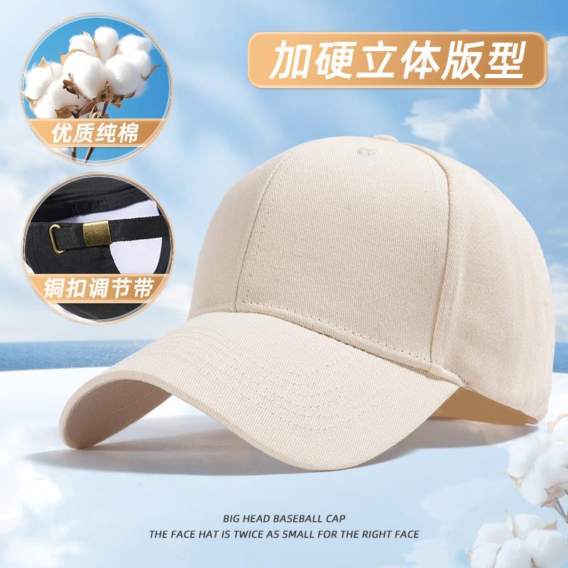 Baseball cap logo embroidery printing cap pure cotton adult men's and women's sunshade advertising cap custom