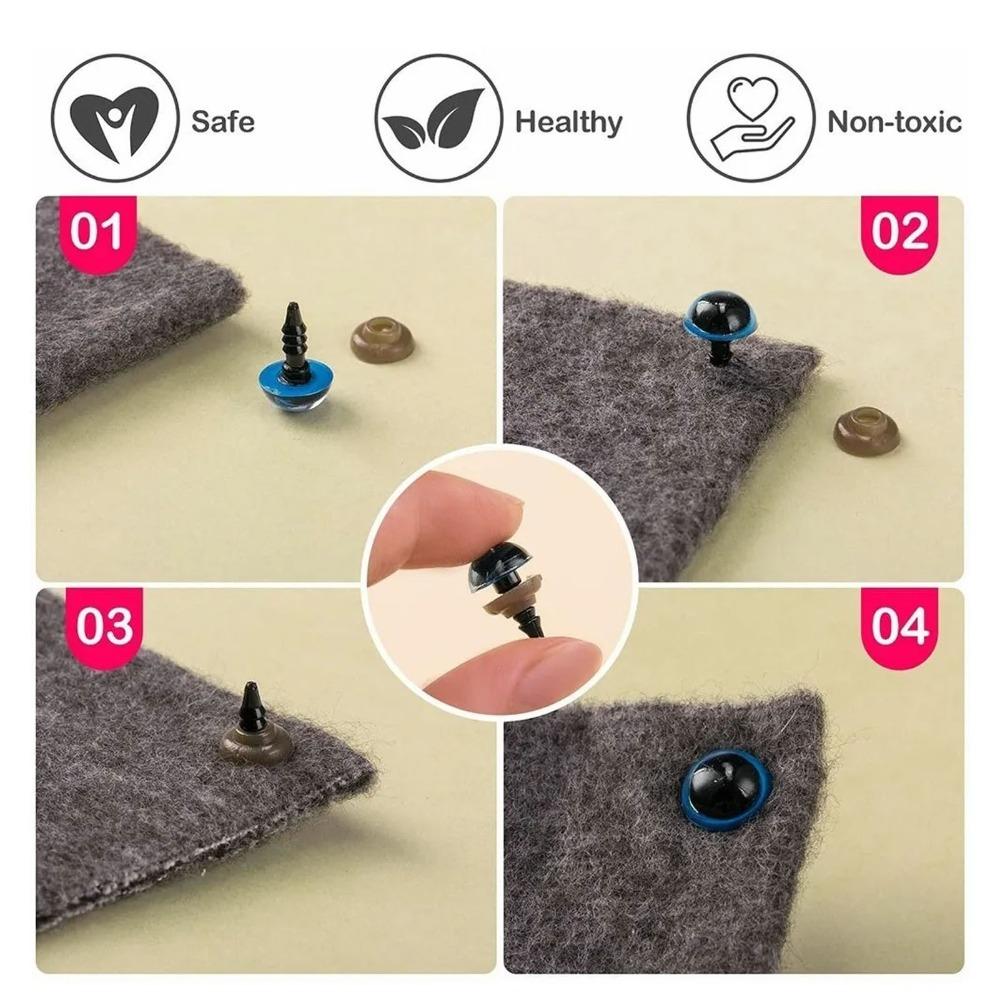 752pcs Assorted Colors Resin Eyes Assorted Sizes Stuffed Animals Craft Resin Noses  Plush Toy Making