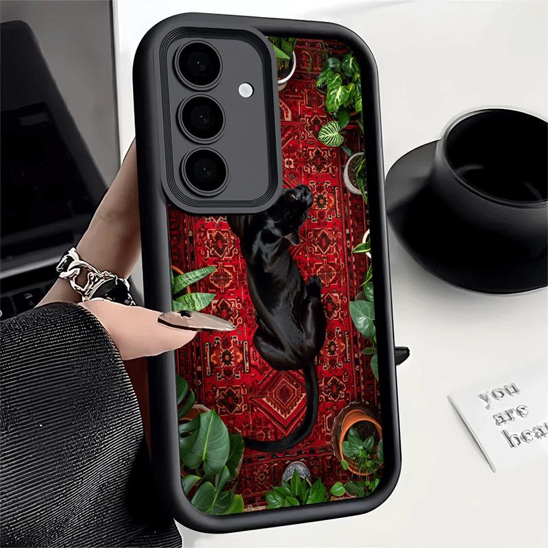 Phone Case for Samsung Galaxy A17 A16 A15 A14 A13 Black Panther Cool Animal A56 A36 A26 A55 A35 A25 A54 A34 A24 A53 A33 A23 A07