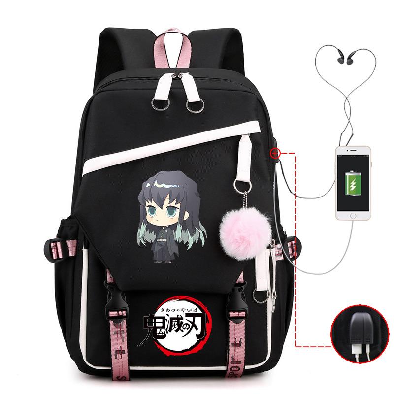 Kimetsu no yaiba ghost column peripheral printing schoolbag junior high school student high school multi-functional schoolbag