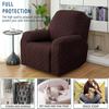 4-teiliger Stretch-Liegesessel-Überzug Jacquard-Liegesesselbezüge mit Seitentasche Rutschfest 1-Sitzer Sofa Möbelprotektoren