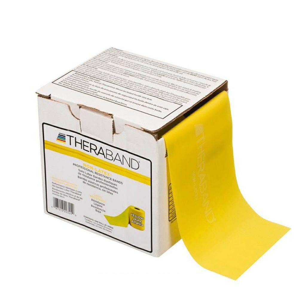 THERABAND Non-Latex Band, 22.86m (Yellow, Strength -1)