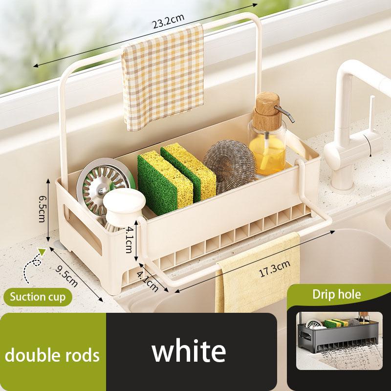 Household Storage Rack Rag Kitchen Drain Sink Sponge Shelf Faucet Dishwasher Sink Multi-function Storage Tool