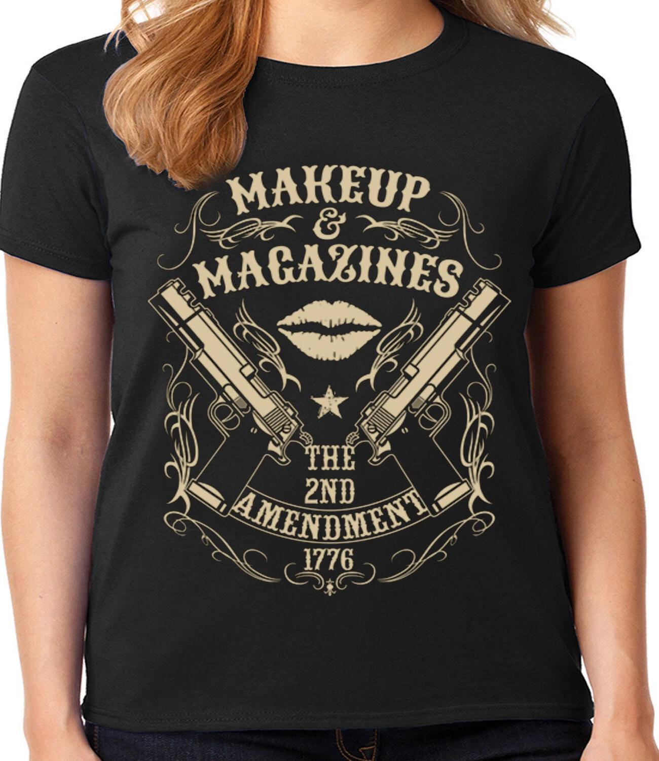 Ladies T-shirt Womens 2nd Amendment Gun Rights Funny Womans Tee Shirt S