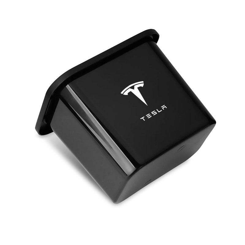 1Pcs Car Seat Back Hanging Trash Can Storage Case Rear Row Organizer For Tesla Model 3 S X Y Style Roadster Invader Coil Mod WYE K80
