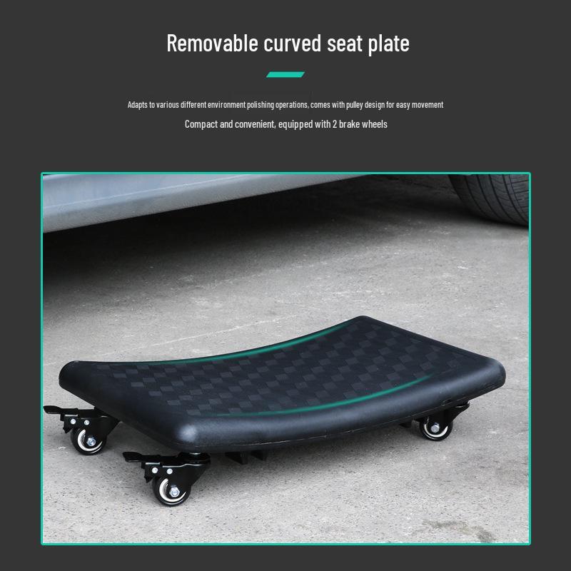 Car Detailing & Polishing Stool with Removable Seat and Sliding Creeper